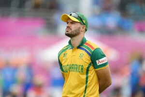 Cricketer in South Africa jersey.